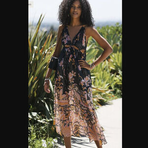 Anthropologie Cutout Sheer Maxi Dress - New - Large